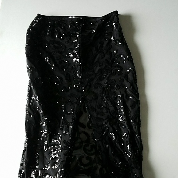 Black Sheer 2 piece gown - delicate black lace XS - Picture 8 of 9